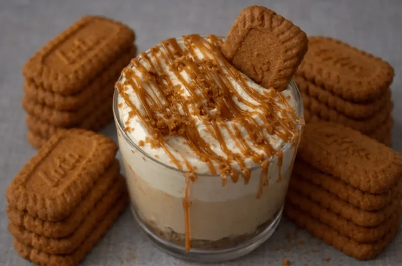 Easy No-Bake Biscoff Cheesecake Cups