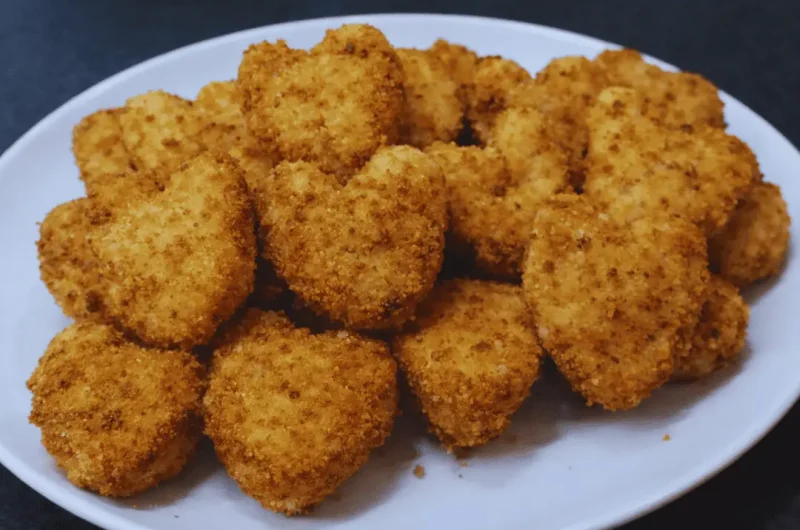 Secret Ingredient Heart Shaped Chicken Nuggets (with Apple & Crisp Coating)