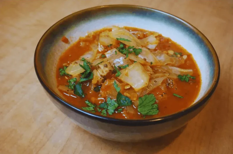 Warm Cabbage and Lentil Soup