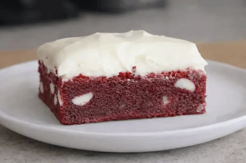 Sweet Fudgy Red Velvet Brownies with Cream Cheese Frosting