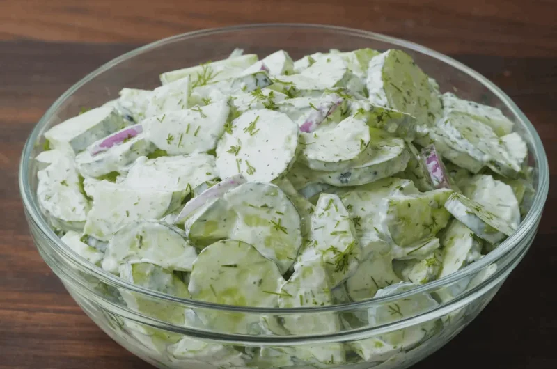 The Best Creamy Cucumber Salad