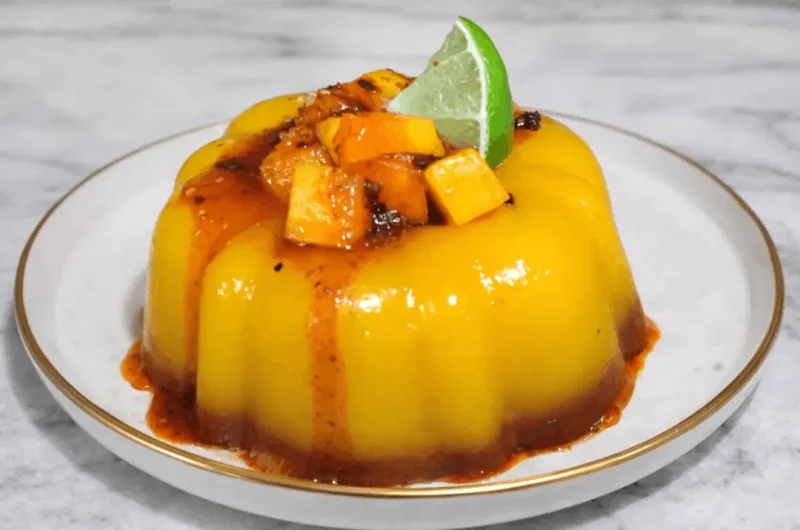 Mango Gelatin with Chamoy (Mangonada Jello)