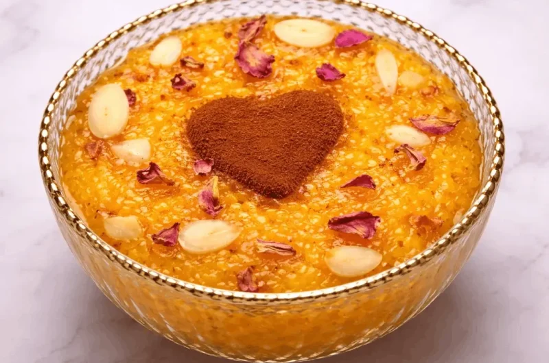 Express Sholeh Zard (Persian Saffron Rice Pudding)