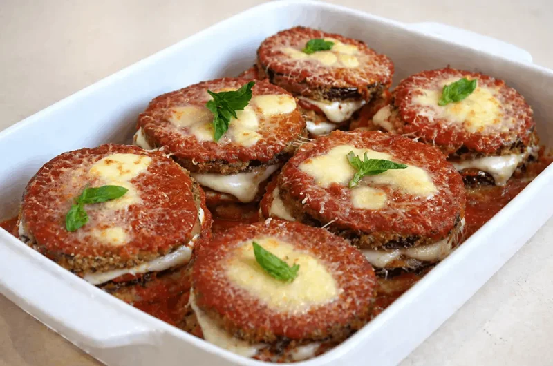 Crispy Baked Eggplant Parmesan