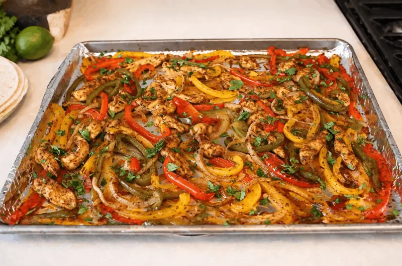 Super Easy No-Fuss Sheet Pan Chicken Fajitas