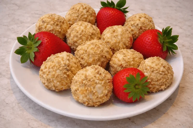 Super Easy Strawberry Cheesecake Bites!