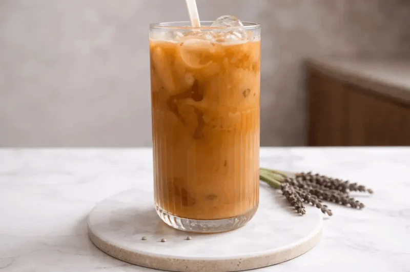 Iced Lavender Honey Oat Milk Latte