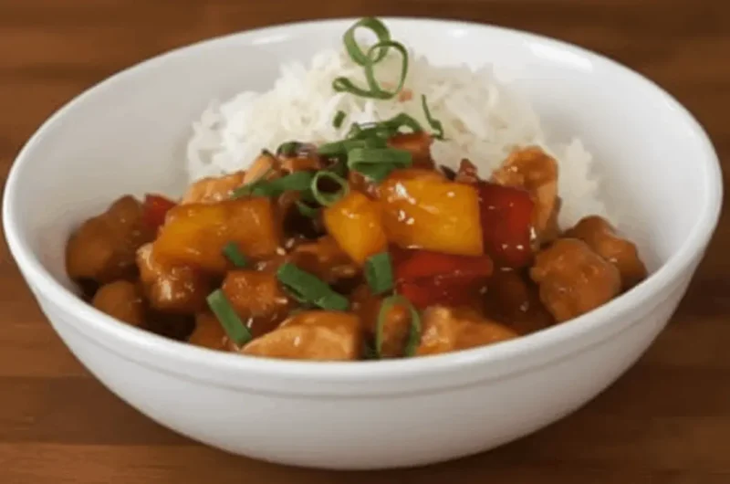 High Protein Sweet and Sour Chicken Meal Prep