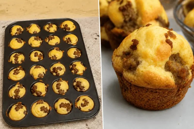 Mini Sausage Pancake Muffins!