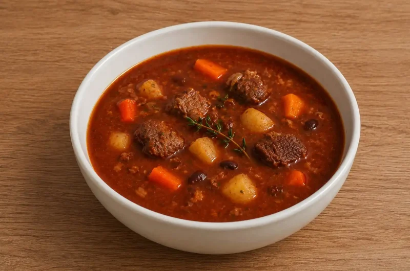 The Best Beef Stew Recipe (Dutch Oven Chuck Roast with Bacon and Brandy!)