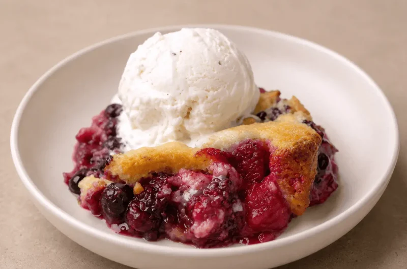 The Easiest Mixed Berry Cobbler