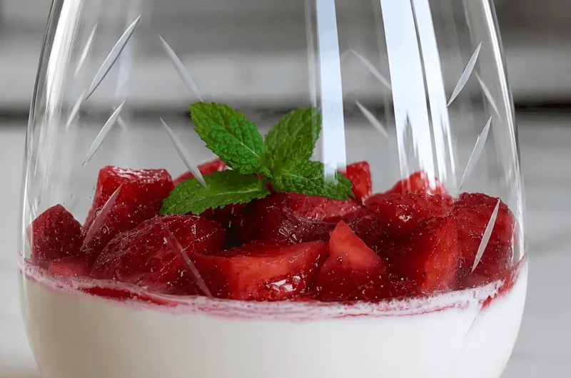 Cool and Creamy Strawberry Panna Cotta (No Bake)