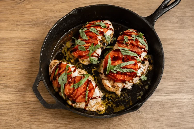 Easy Caprese Chicken Skillet Dinner