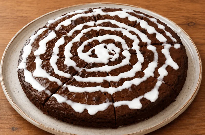 Fudgy Halloween Spiderweb Brownies