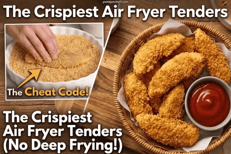 the crispiest air fryer chicken tenders no deep frying panko breadcrumb cheat code pinterest pin yumsjunction