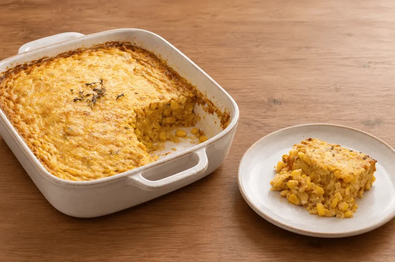 Decadently Delicious Homemade Corn Casserole (with Gruyere and Thyme!)