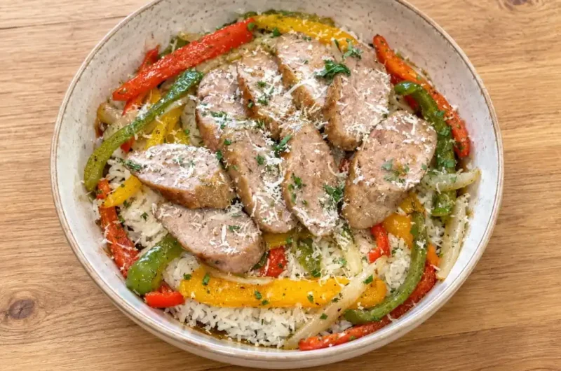 Weekday Sheet Pan Sausage and Peppers